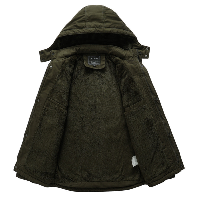 Herren Gefütterter Fieldparka mit Teddyfleece‑Innenfutter und Multifunktions‑Taschen – Taviero