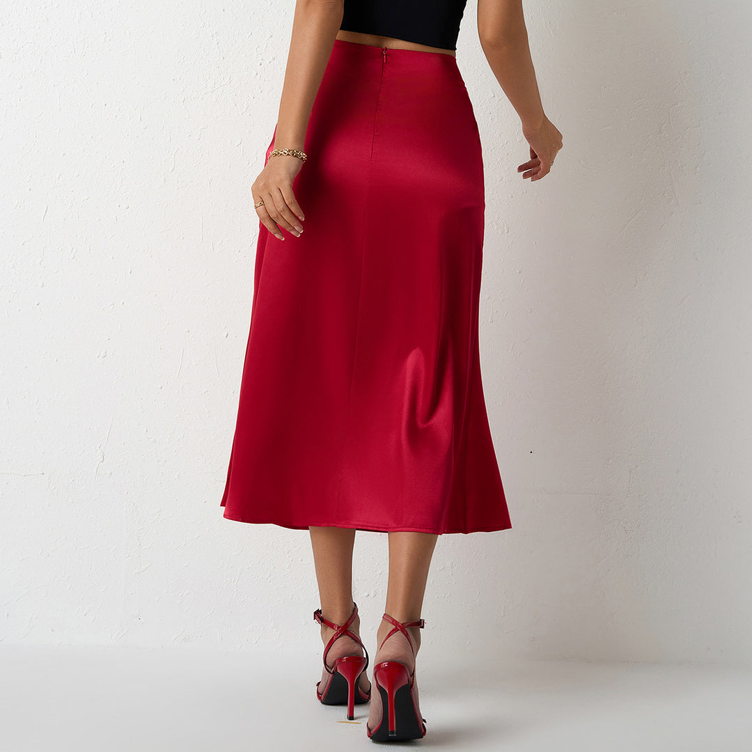 Damen eleganter Midirock aus schimmerndem Stoff mit figurschmeichelndem Schnitt Echo Archiv