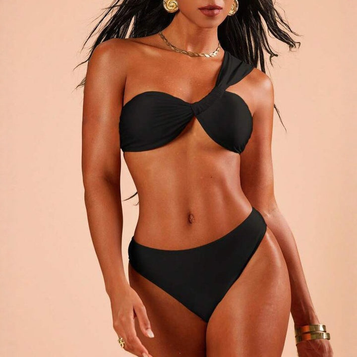 Damen Eleganter einseitiger Bikini mit komfortablem Träger Echo Archiv
