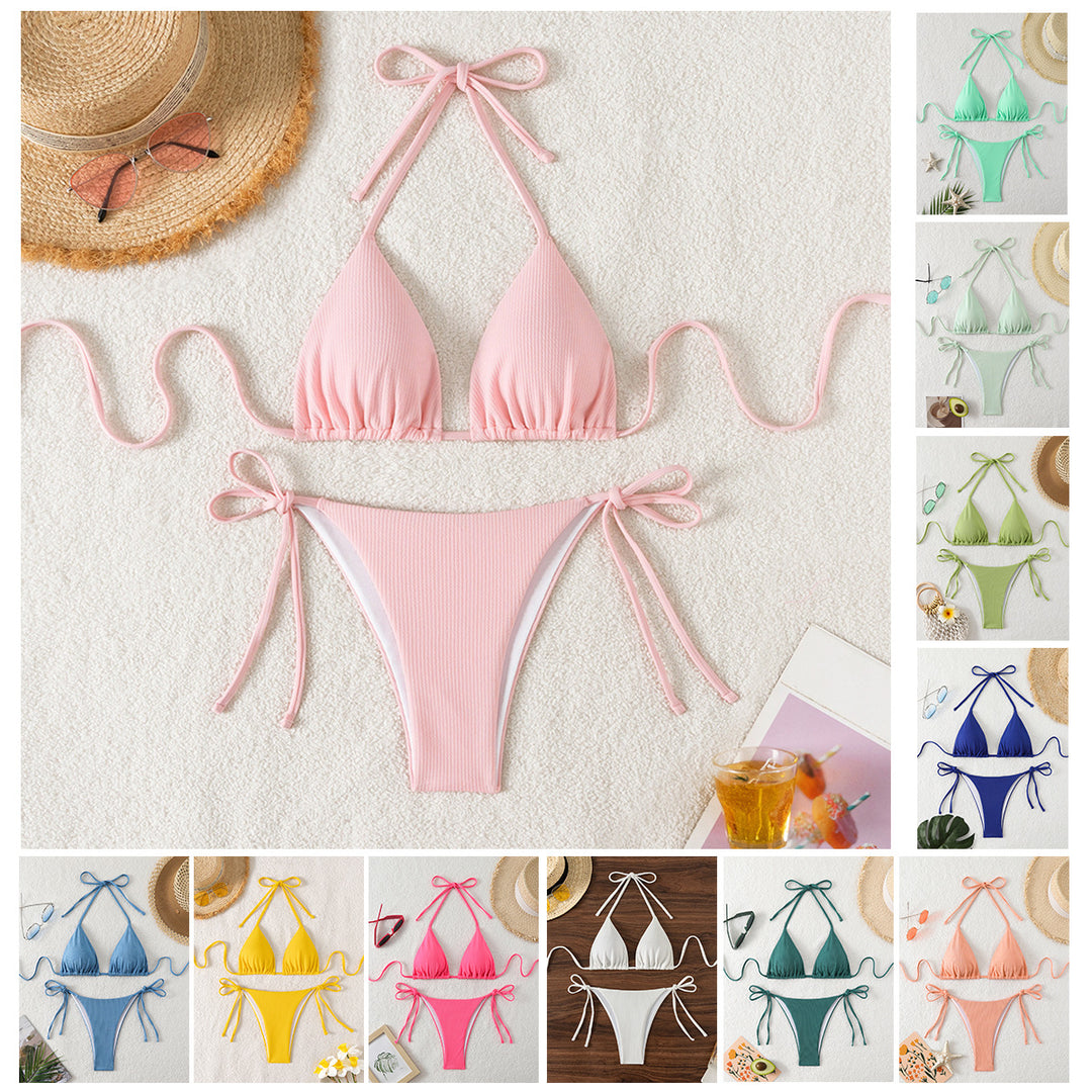 Damen Triangel-Bikini mit verstellbaren Riemen und raffinierten Details Echo Archiv
