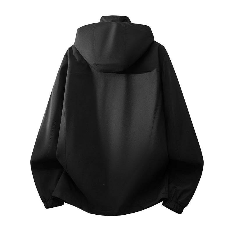 Herren Leichte wasserabweisende Kapuzen‑Softshelljacke mit Mesh‑Futter, Reißverschlusstaschen & elastischen Bündchen Echoarchiv