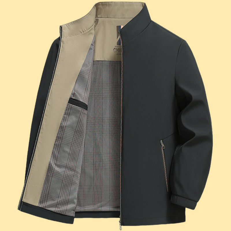 Herren elegante Freizeitjacke mit Stehkragen Echoarchiv