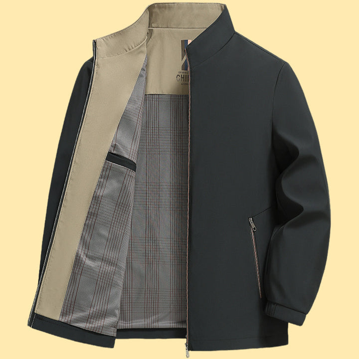 Herren elegante Freizeitjacke mit Stehkragen Echoarchiv