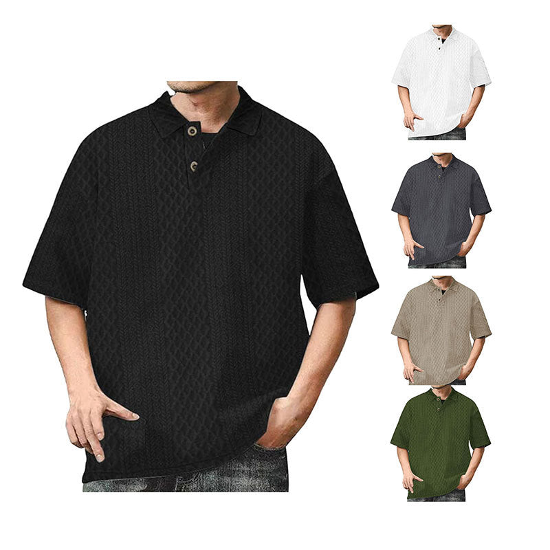 Herren Polohemd mit strukturiertem Design und modernem Kragen Echoarchiv