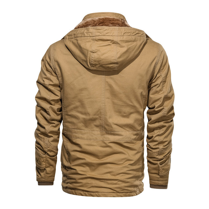 Herren isolierte Canvas-Utilityjacke mit Teddyfleece-Innenfutter – Taviero