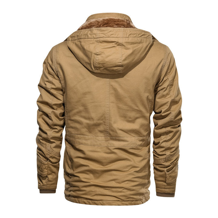Herren isolierte Canvas-Utilityjacke mit Teddyfleece-Innenfutter – Taviero