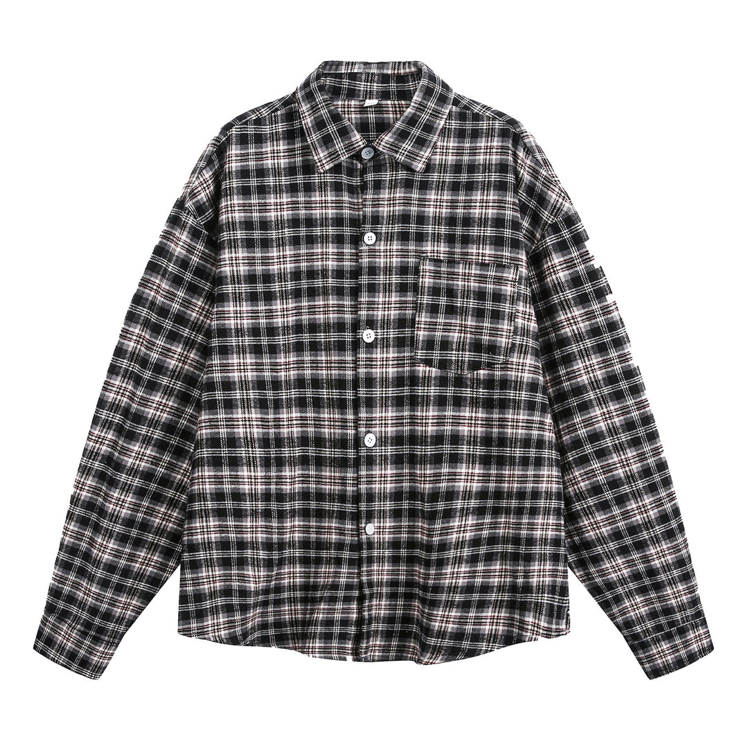 Unisex Oversize Flanellhemd mit Karo‑Muster und Brusttasche Echo Archiv