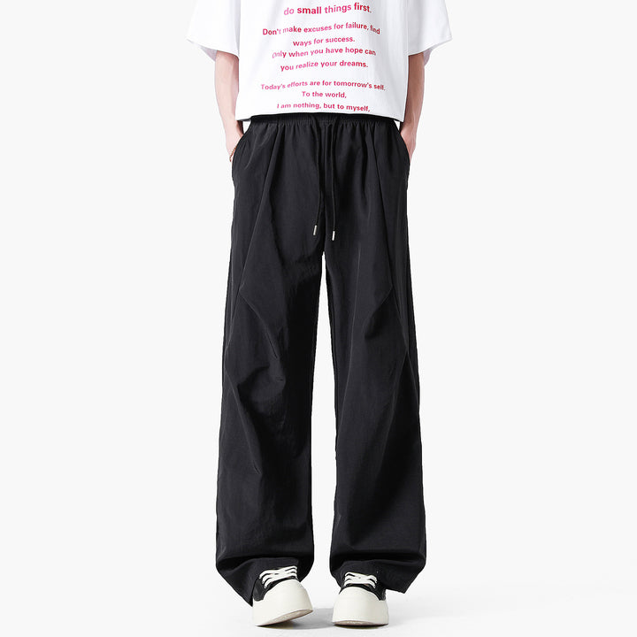 Unisex elegante Freizeithose mit hohem Bund und lockerer Passform Echoarchiv