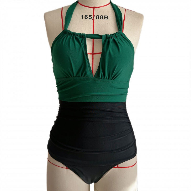 Damen Einteiler Badeanzug mit floralen Cut-Outs und elegantem Wickelrock Echo Archiv