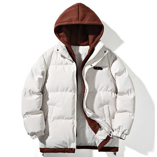 Damen Gepolsterte Oversize-Steppjacke mit Kapuze, Kordelzug & elastischen Bündchen Echoarchiv