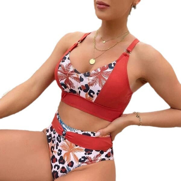 Damen Bikini-Set mit Hohem Bund und Modischem Design Echo Archiv