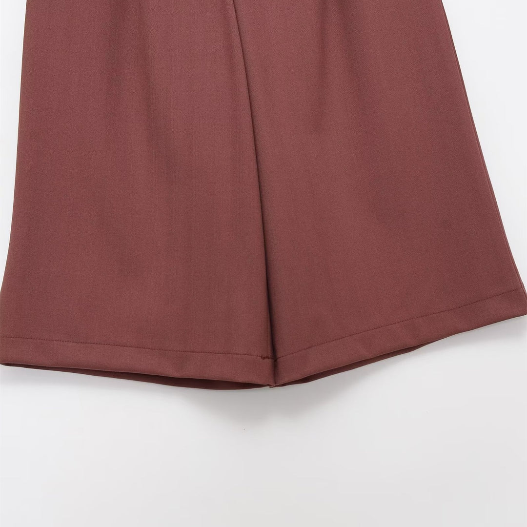Damen weite Hochbund-Shorts mit eleganter Faltenlegung Echo Archiv
