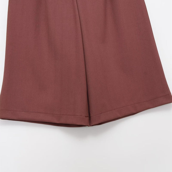 Damen weite Hochbund-Shorts mit eleganter Faltenlegung Echo Archiv