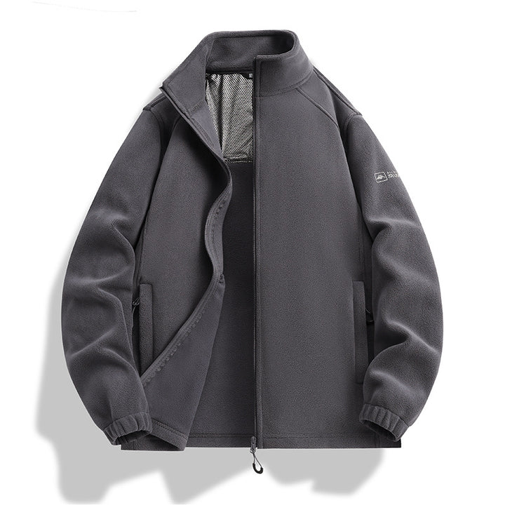 Herren Fleecejacke mit Stehkragen, Windabweisender Microfleece und Reißverschlusstaschen Echo Archiv