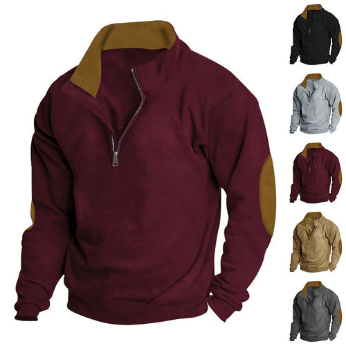 Herren Fleecejacke mit Stehkragen und modischem Reißverschluss Echoarchiv