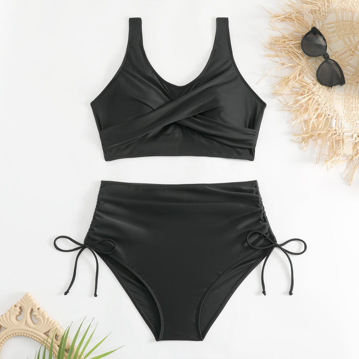 Damen Hochtailliertes Bikini-Set mit verstellbaren Trägern Echo Archiv