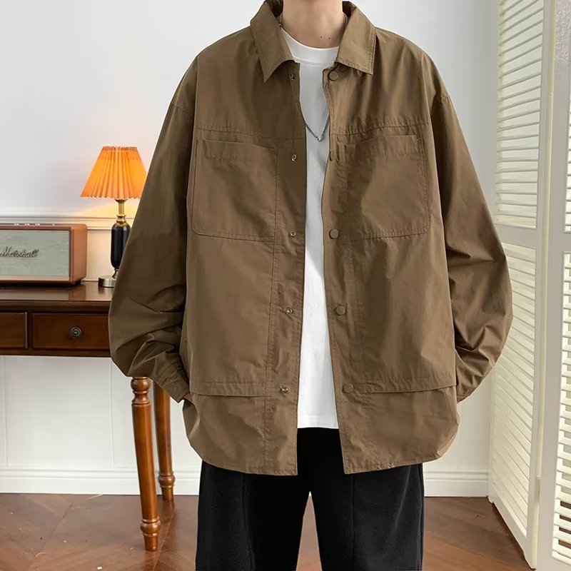 Herren lässige Utility-Jacke mit praktischen Taschen und modernem Schnitt Echoarchiv