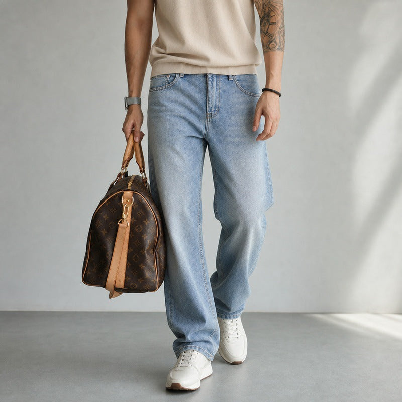 Damen Weite Jeans mit hohem Bund und geradem Bein Echo Archiv