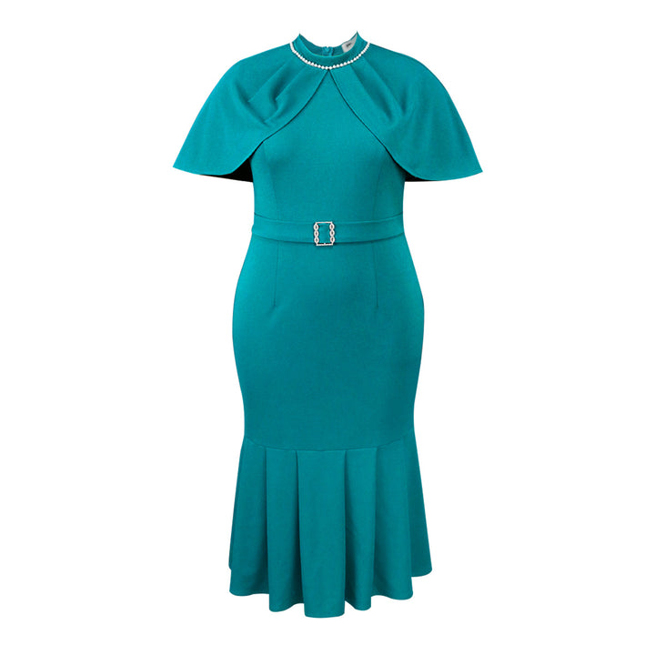 Damen elegantes Abendkleid mit schickem Cape und figurbetonter Silhouette Echo Archiv