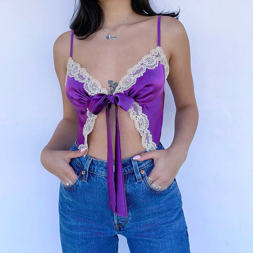 Damen Spitzen-lingerie Top mit Schleifen-Detail und verstellbaren Trägern Echo Archiv
