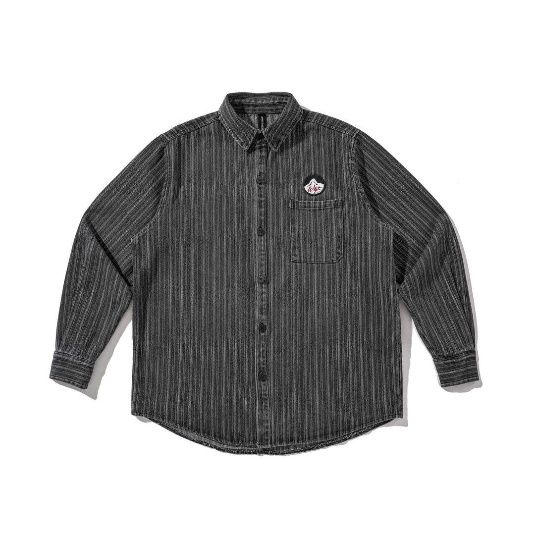 Herren Gestreiftes Workwear-Hemd mit Brusttasche Echoarchiv