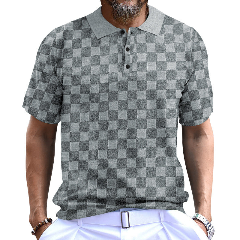 Herren Polo-Shirt mit strukturiertem Design und komfortablem Stehkragen Echoarchiv