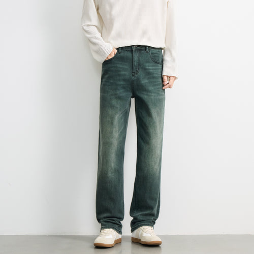 Herren Weite Relaxed‑Straight Denim‑Jeans mit mittlerer Leibhöhe und soften Used‑Effekten Echo Archiv