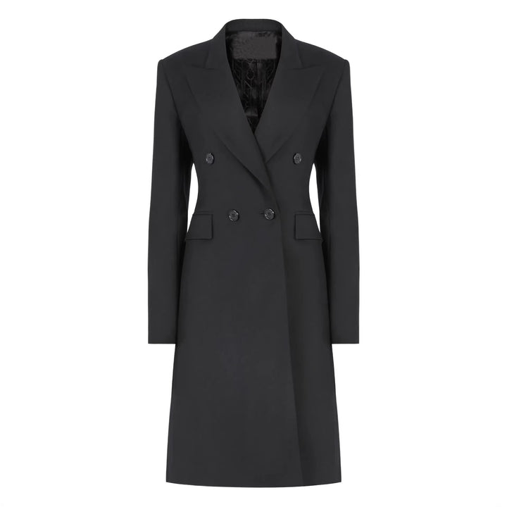 Damen Langblazer im minimalistischen Doppelreiher mit verstärkten Schultern Echoarchiv