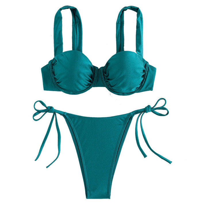 Damen Push-Up Bikini mit großzügigen Trägern und stilvollen Schleifen Echo Archiv
