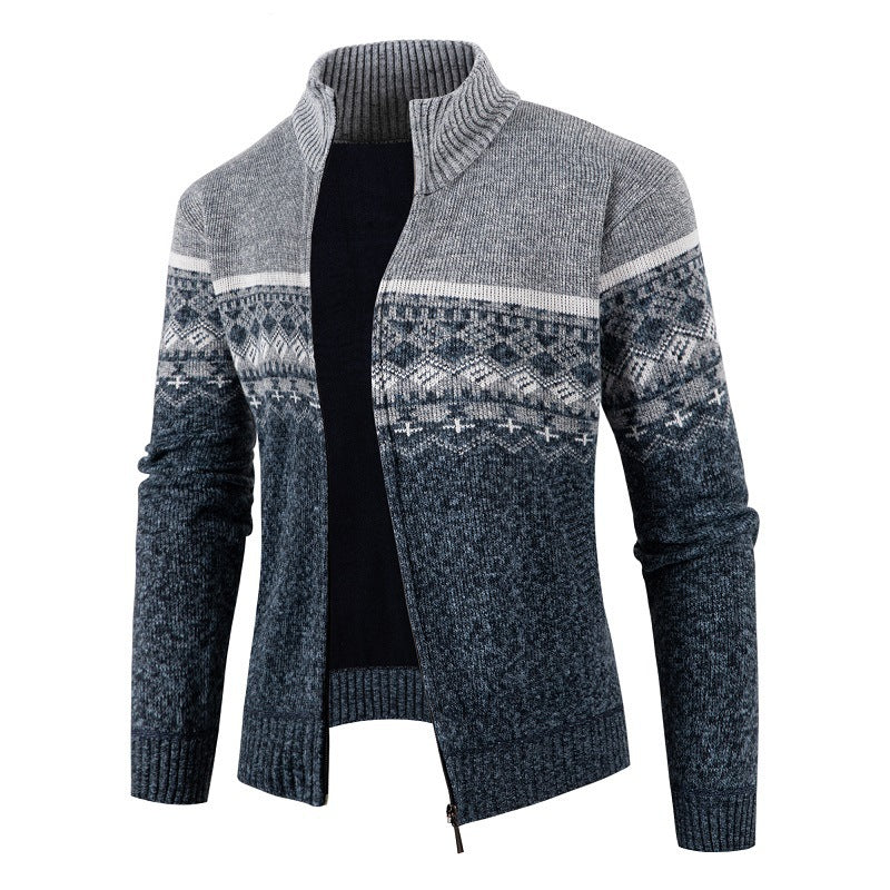 Herren modische Strickjacke mit hohem Kragen Echoarchiv