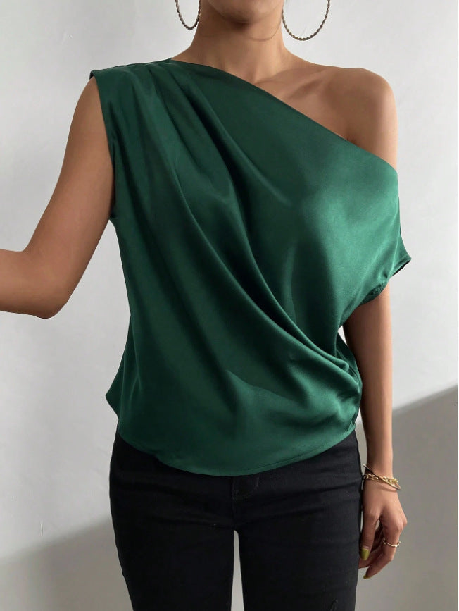 Damen Elegantes, schulterfreies Satinoberteil Echo Archiv