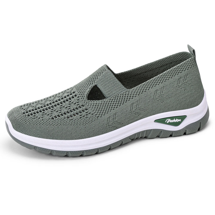 Damen nan gestrickter Schlupfsneaker mit atmungsaktivem Obermaterial und stoßdämpfender Profilsohle Echo Archiv