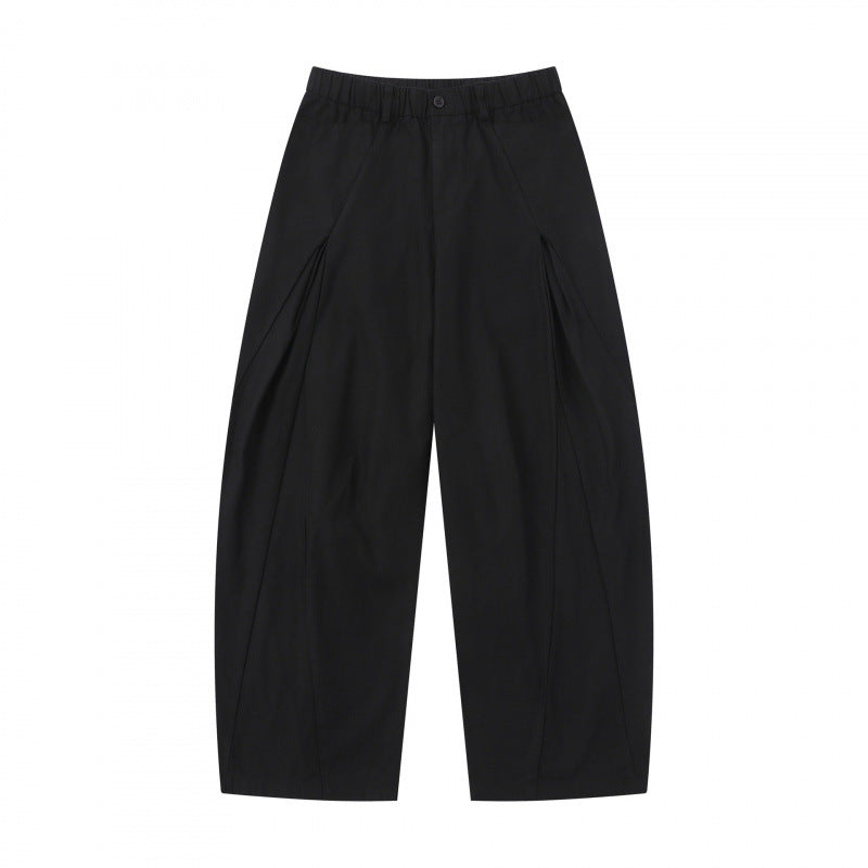 Damen Weite Culotte-Hose mit elastischem Bund, dekorativen Falten und geschwungenen Nahtdetails Echo Archiv