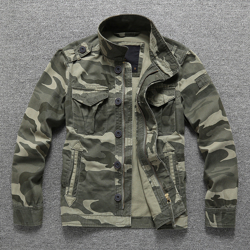 Herren Gefütterte Utility-Fieldjacke mit Teddykragen und Mehrfachtaschen Echoarchiv
