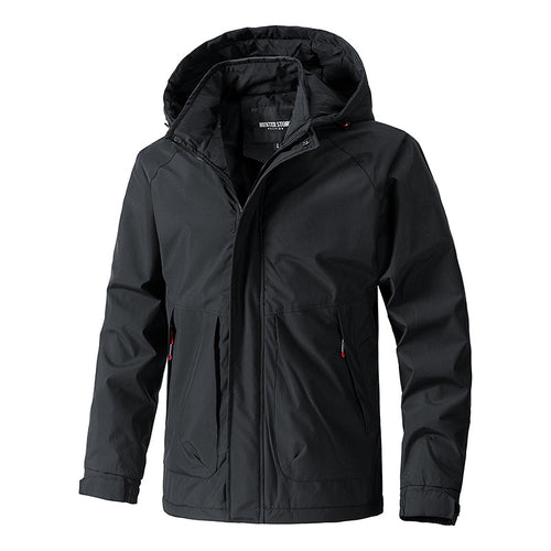 Herren Wasserdichter Outdoor-Parka mit Kapuze, atmungsaktiv und winddicht Echoarchiv