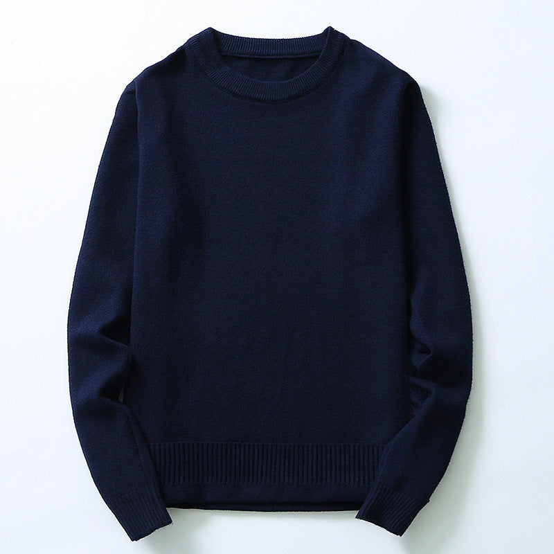Herren fein gestrickter Pullover aus hochwertiger Baumwolle mit Rundhalsausschnitt Echoarchiv