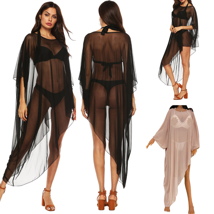 Damen transparenter Strandüberwurf mit fließendem Design Echo Archiv