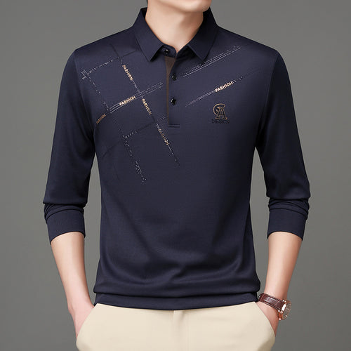 Herren Poloshirt mit stylischem Grafikdruck und hochwertigem Funktionsmaterial Echoarchiv