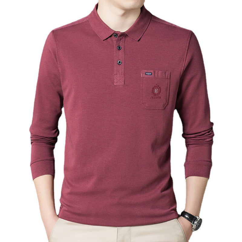 Herren Langarm Poloshirt mit eleganter Brusttasche Echoarchiv