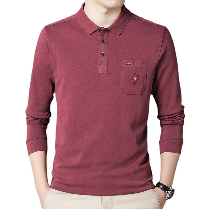 Herren Langarm Poloshirt mit eleganter Brusttasche Echoarchiv