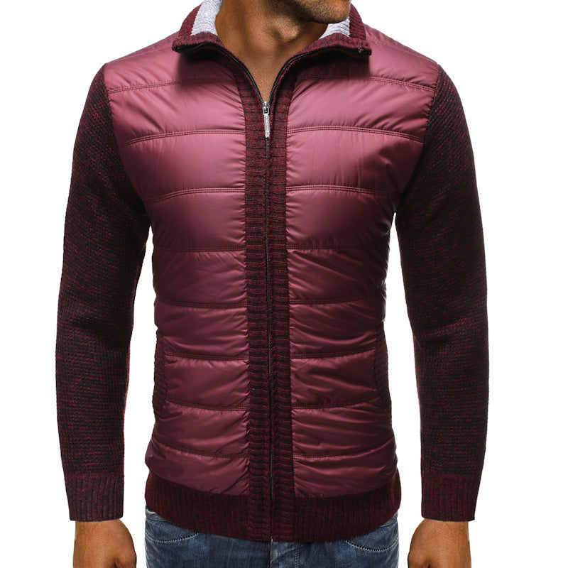 Herren Modern gesteppte Strickjacke Echoarchiv