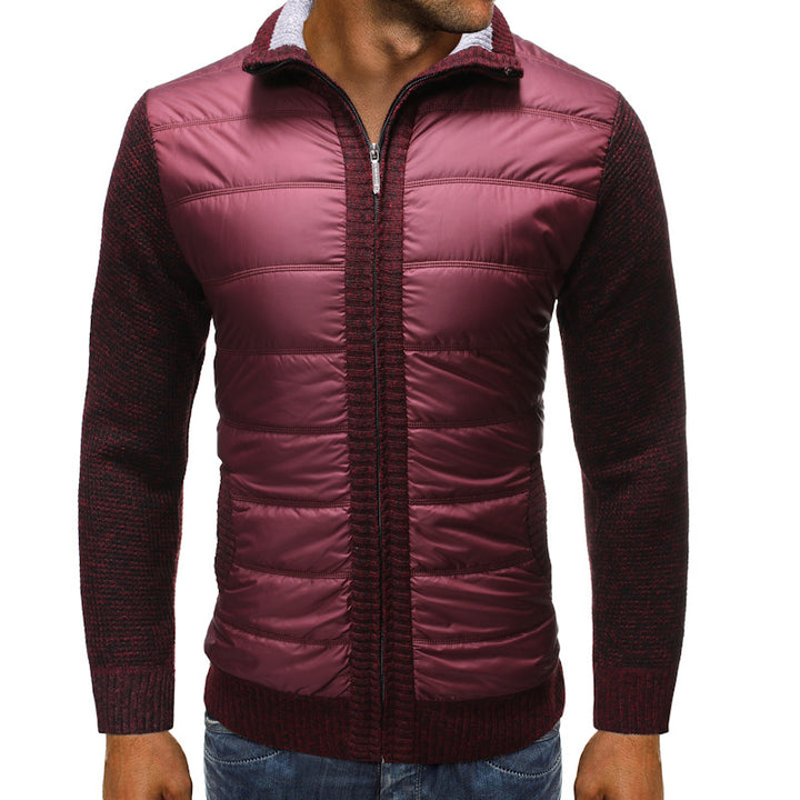 Herren Modern gesteppte Strickjacke Echoarchiv
