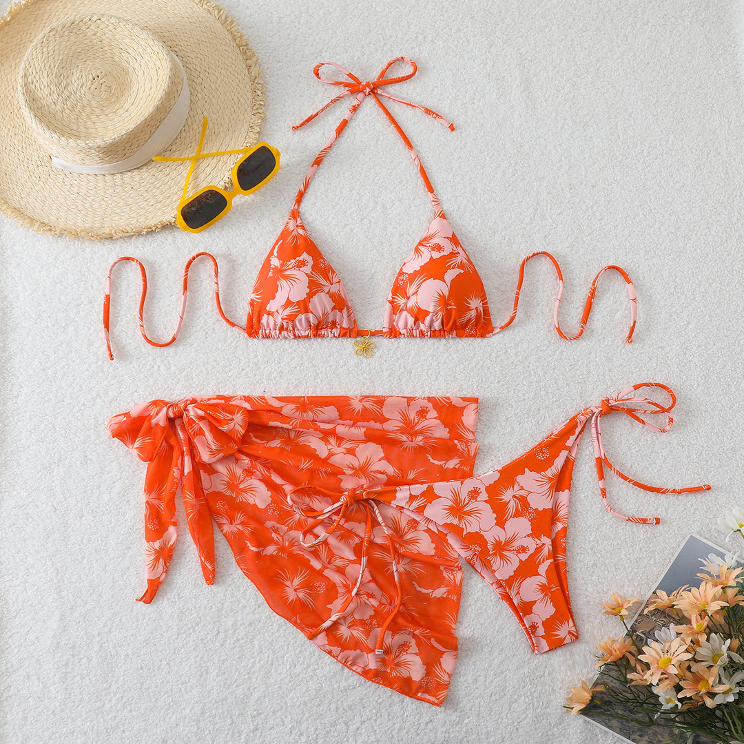 Damen Bikini-Set mit floralem Design und raffiniertem Wickelrock Echo Archiv