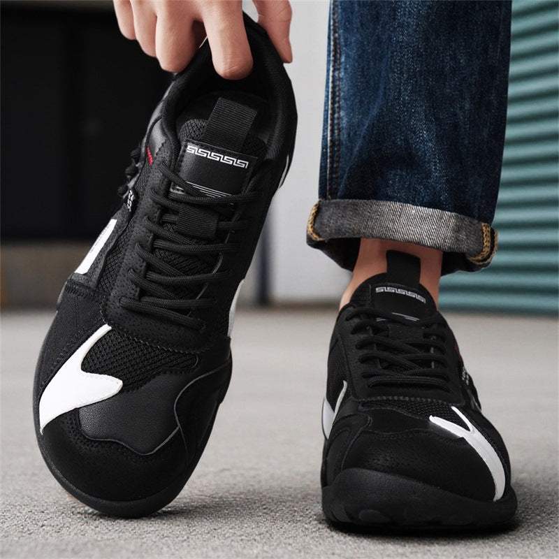 Herren sportiver Retro-Mesh-Ledermix Sneaker mit verstärkter Zehenkappe und griffiger Trailsohle – Norré