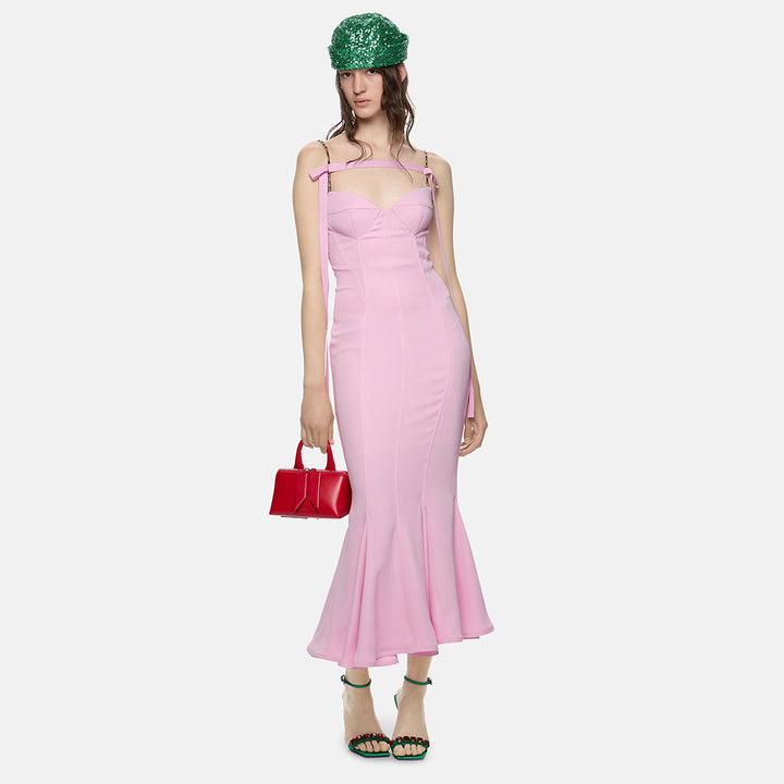 Damen Elegantes Meerjungfrauen-Kleid mit schulterfreier und taillierter Passform Echo Archiv