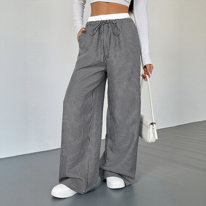 Damen Lässige und elegante Streifenhose Echo Archiv