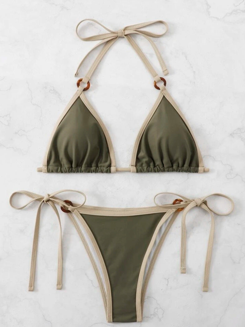 Damen Triangel-Bikini mit verstellbaren Bändern und eleganten Akzenten Echo Archiv