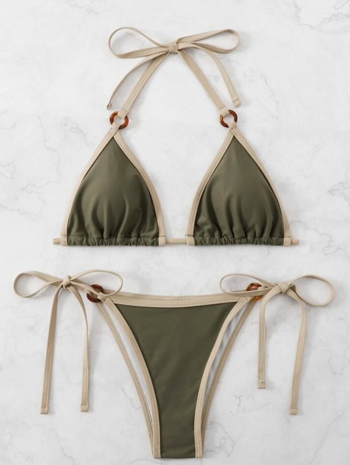 Damen Triangel-Bikini mit verstellbaren Bändern und eleganten Akzenten Echo Archiv