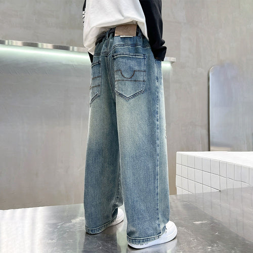Unisex weite Denim-Hose mit lässigem Schnitt Echo Archiv