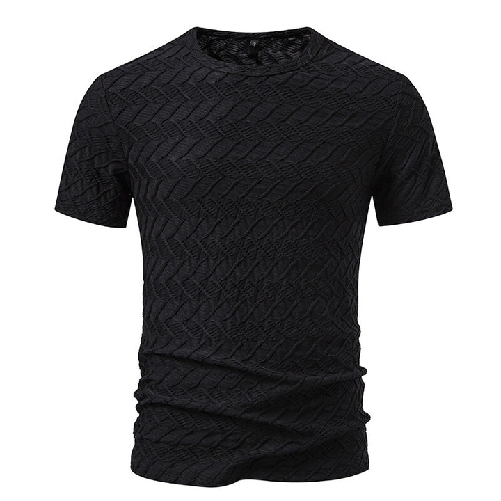 Herren Strukturiertes Kurzarmshirt mit modernem Design Echoarchiv
